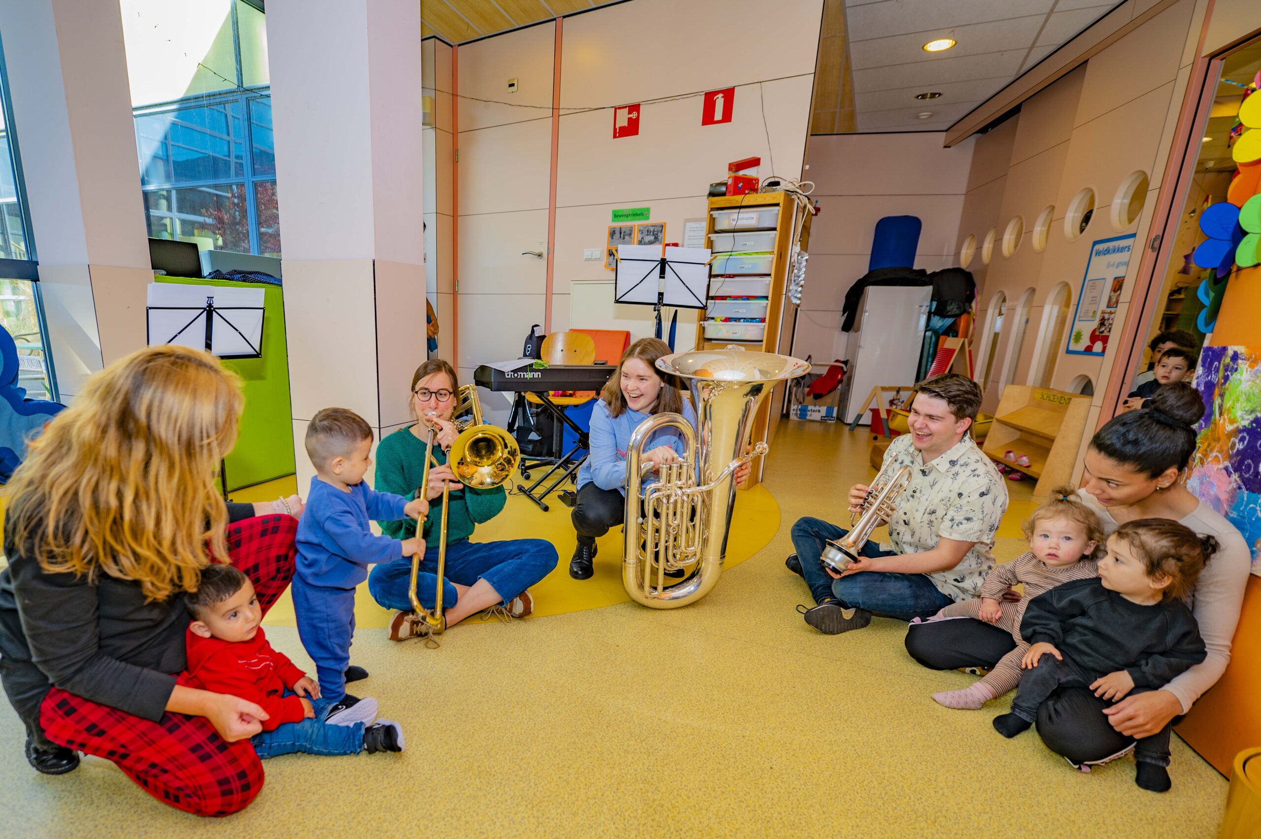 muziek beleven voor baby's kinderdagopvang