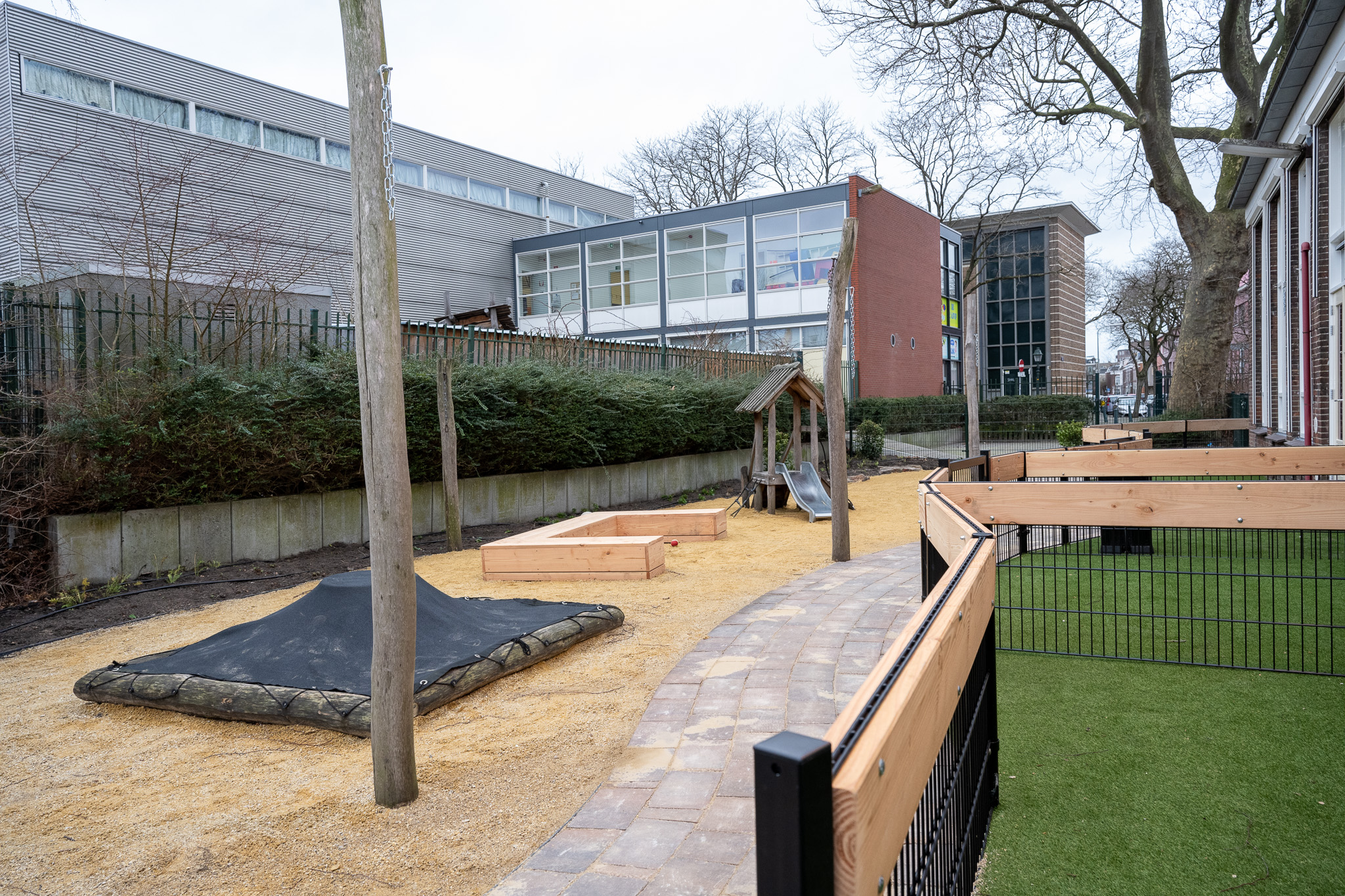 Buitenruimte bij kinderdagverblijf 2Zonnebloemen Regentessekwartier Den Haag